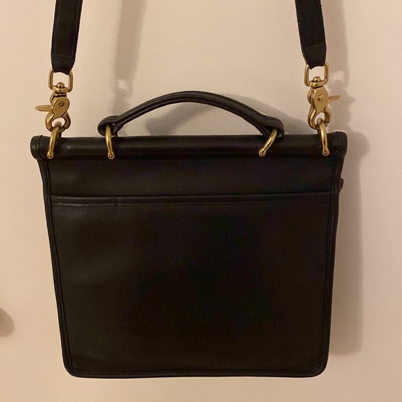 Vintage coach medium navy blue satchel bag, made in the US - Picture 4 of 4